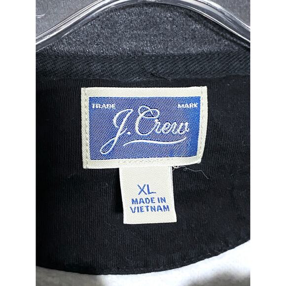 J Crew Charcoal Gray Sweater Quarter Zip Pullover Sweatshirt 2 Pocket Mens XL - Picture 3 of 9
